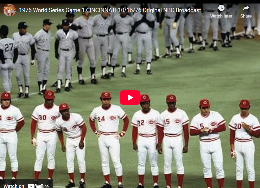 1976 World Series Game 1 CINCINNATI 10/16/76 Original NBC Broadcast