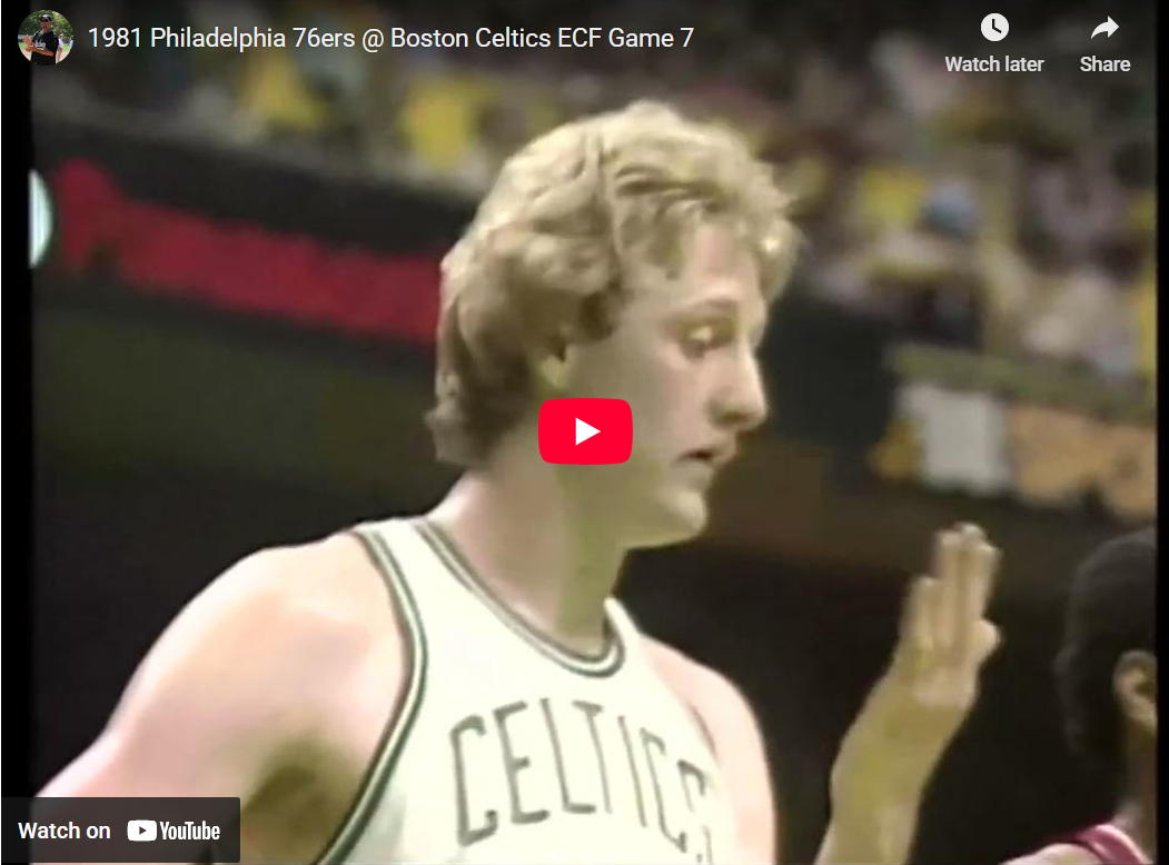 1981 Philadelphia 76ers @ Boston Celtics ECF Game 7