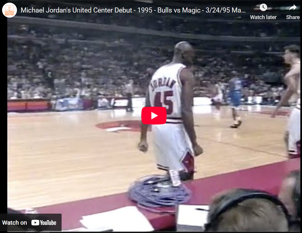 Michael Jordan’s United Center Debut – 1995 – Bulls vs Magic – 3/24/95 March 24, 1995