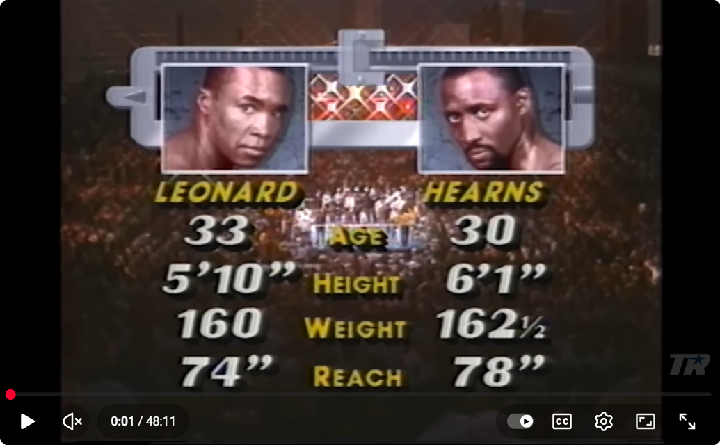Sugar Ray Leonard vs Thomas Hearns 2